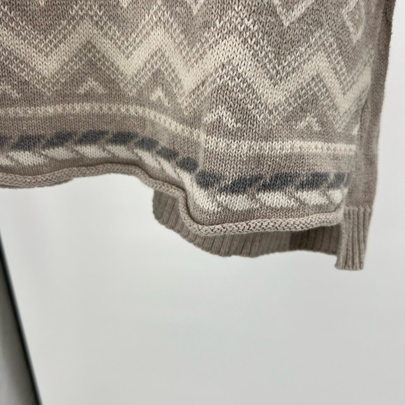 AEO polar bear sweater neutral scoop neck 3/4 sleeve large - Picture 7 of 7